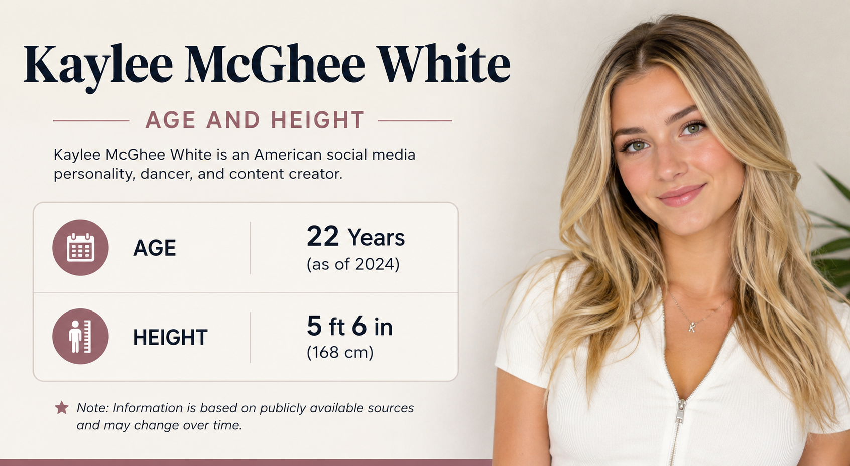 Kaylee McGhee White Age and Height