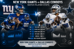New York Giants vs Dallas Cowboys Match Player Stats